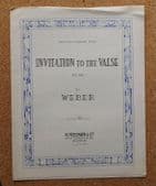 Invitation to the Valse Waltz Weber vintage piano sheet music Grafton Classics