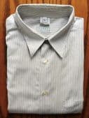 Italian pinstripe shirt Size XL Collar 16.5 Barneys New York chest pocket QN