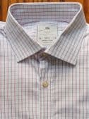 Jermyn Street shirt Hawes & Curtis collar size 16 Red and blue check Warwick VQ