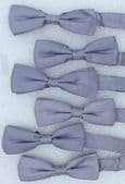 Job lot of 6 silver silk bow ties Theatre costume Dance chorus line Fancy Dress