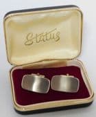 Large curved cufflinks in vintage Status box mens traditional jewellery ua