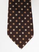 Madison vintage tie circa 1960s brown polyester with tiny floral pattern
