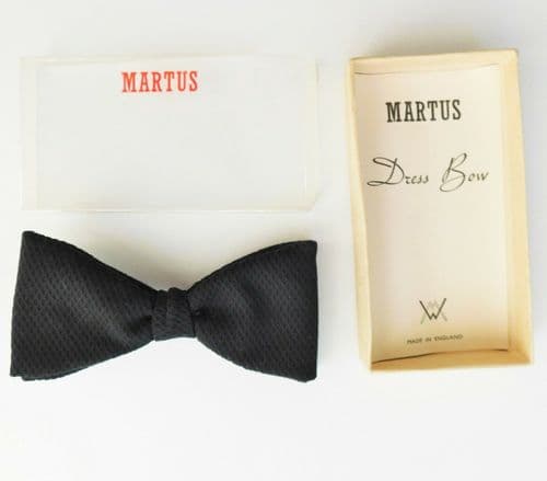Martus dress bow tie Black Marcella Tenax clip vintage 1950s evening wear GF