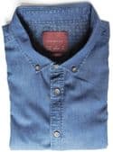 Mens blue shirt size XXL Springfield Button down collar 100% cotton vgc WD
