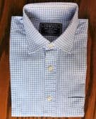 Mens check shirt size L Charles Tyrwhitt Jermyn Street blue white pocket RK