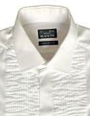 Mens formal dress shirt size 15 collar Debenhams Black Tie pin tuck pleated bib