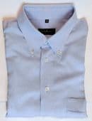 Mens shirt size 16.5 Solutions long sleeves button down collar chest pocket ZB