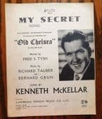 My Secret vintage 1950s sheet music song Old Chelsea musical Tauber Grun Tysh