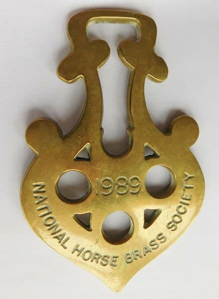 National Horse Brass Society 1989 membership Fleur de Lis NHBS vintage 1980s