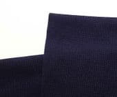 Navy blue wool blend fabric Vintage dress material Tubular knit Nautical pirate