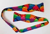 Novelty frog bow tie self tie Very bright colours Animal print JA