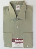 Old England green Tafatex shirt size 16 vintage 1950s Formatic collar UNUSED