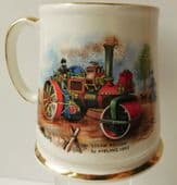Old Foley mug La Mancelle Bollee steam car Aveling Steam Roller transport