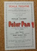 Peter Pan Scala Theatre programme 1948 Jane Welsh Gordon Murray vintage 1940s