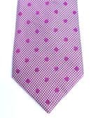 Pink silk tie by Charles Tyrwhitt Jermyn St spots polka dot houndstooth 62" long