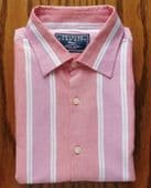 Pink striped shirt size L Charles Tyrwhitt Jermyn Street mens casual wear SJ