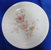 Poole Pottery plate with pink flowers 8 inch diameter