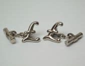 Pound sign cufflinks for men or ladies chain fittings money £ sterling theme