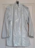 PVC mac raincoat with zips Pakamac size 10 UNUSED VINTAGE 1970s 1980s WHITE