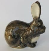 Quail Pottery rabbit figurine ceramic animal ornament 3"