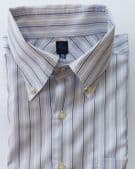 R Marazzi striped shirt Size XL Button down collar Pocket Long sleeve Cotton RO