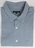 Racing Green shirt size XL long sleeve chest pocket blue check pure cotton WN