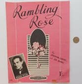 Rambling Rose 1940s vintage sheet music love song Donald Peers Burke McCarthy