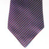 Red and blue silk check tie by Next made in the UK