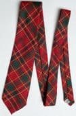 Red tartan tie pure wool plaid traditional mens Scottish wear NEW J