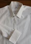 Rocola evening dress shirt Collar size 17 1960s 1970s striped front IMPERFECT