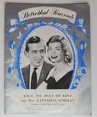 Royal Betrothal Souvenir book Duke of Kent and Katharine Worsley vintage 1960s