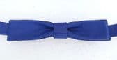 Royal blue English bow tie Real leather