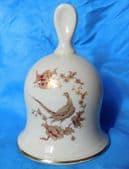 Royal Worcester Palissy bell golden pheasant Royale game bird Staffordshire