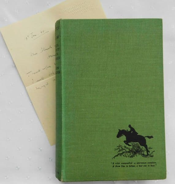 Rum 'Uns to Follow by A Melton Roughrider vintage hunting book 1934 1st edition