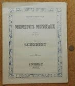 Schubert Moments Musicaux piano Opus 94 3 and 6 vintage sheet music book Grafton