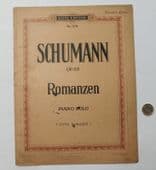 Schumann Opus 28 Romanzen piano solo Vintage sheet music book Elite Otto Singer