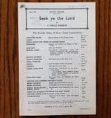Seek Ye the Lord vintage sheet music anthem tenor solo choir J Varley Roberts