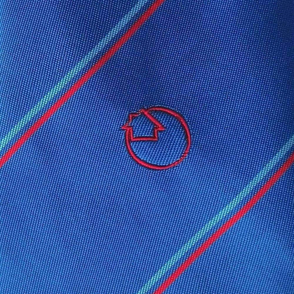 Silk mix company tie Red arrow circle logo emblem Corporate Vintage ...