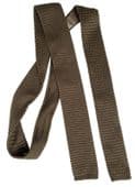 Square end tie by Cedar Wood State brown knitted 60 inches long