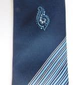 St Michael mens tie striped with Paisley motif Marks and Spencer vintage 1970s