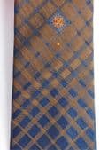 St Michael two-tone tie vintage 1960s Marks and Spencer blue brown IMPERFECT