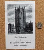 St Nicholas Parish Church vintage restoration leaflet 1969 Alcester Warwickshire