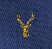 Stag or hart head tie vintage navy blue classic mens wear polyester