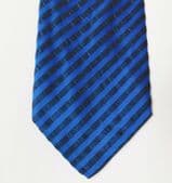 Stratford pure silk striped tie blue made in Great Britain for Tie Rack