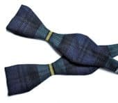Tartan bow tie self tie narrow slim wool plaid Scottish wear NEW R