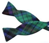 Tartan bow tie self tie wool plaid Scottish wear NEW Q