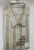 Tern long sleeved shirt silk linen blend Collar size 16 UNUSED Vintage 1980s