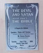 The Devil and Satan What Does the Bible Say? Christadelphian book Heaster