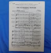 The Flowering Manger Christmas carol Buck vintage church choir sheet music SSC