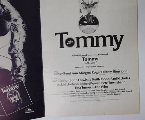 The Who 1981 and Tommy the Movie Souvenir Brochure 1975 two books